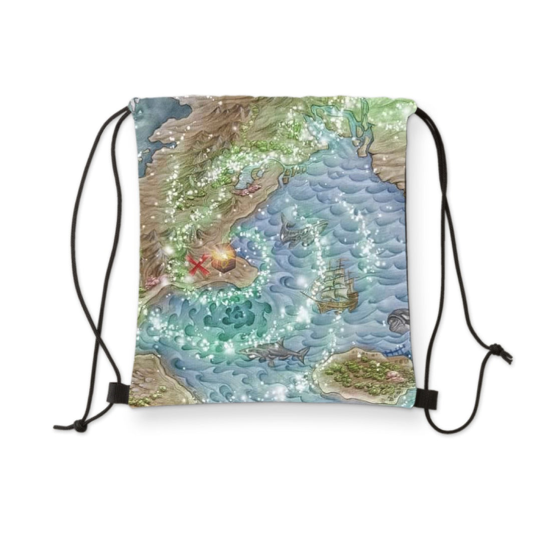 StringAlong Drawstring Bag - Treasure Map
