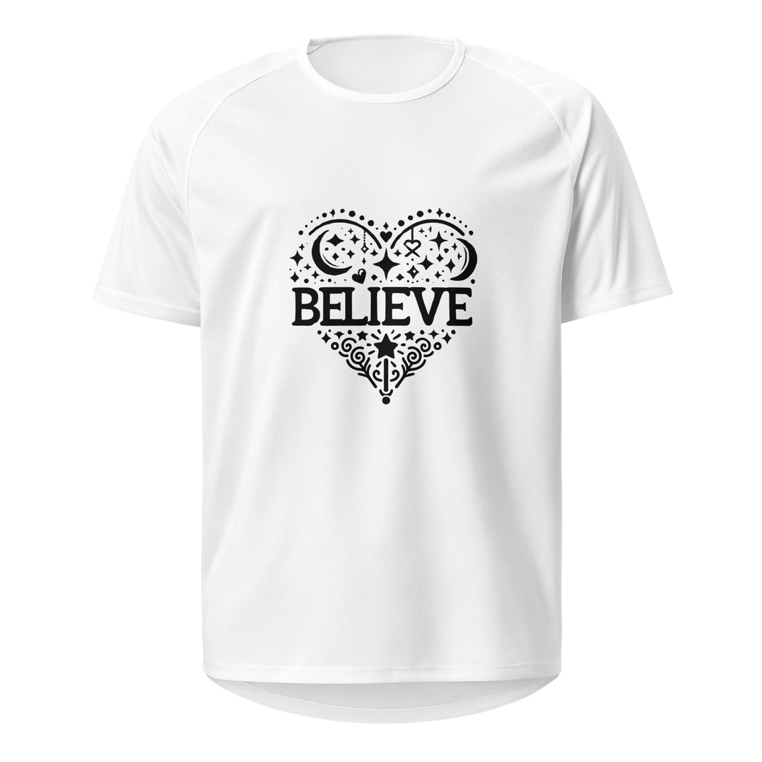 BELIEVE on unisex sports jersey Famous Author