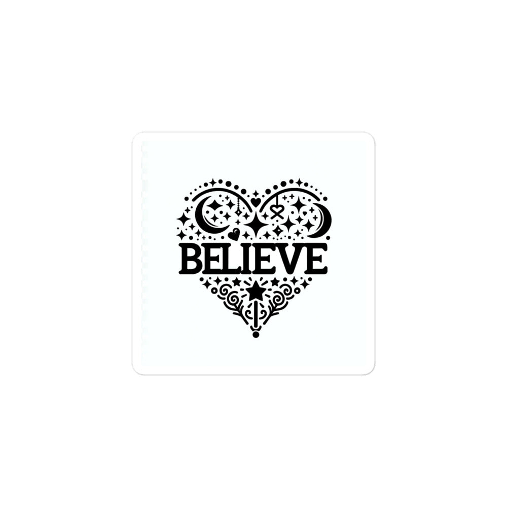 Bubble-free stickers - Believe