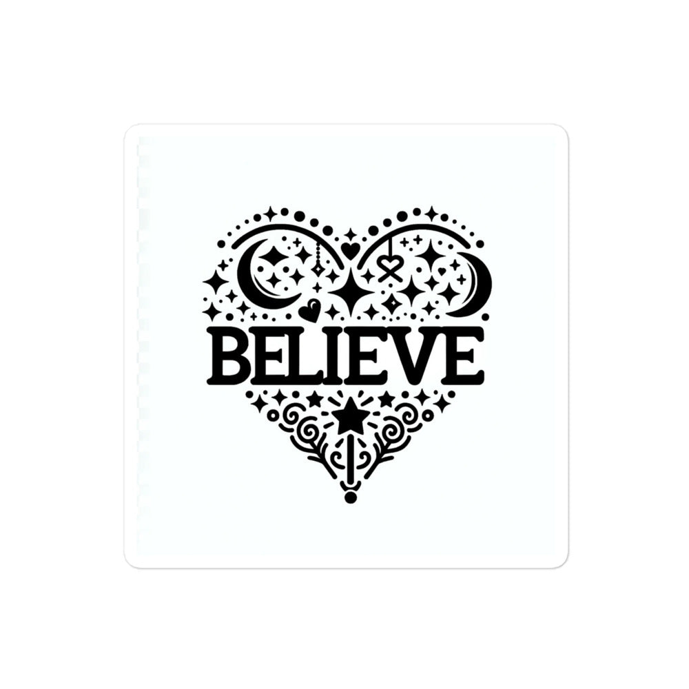 Bubble-free stickers - Believe