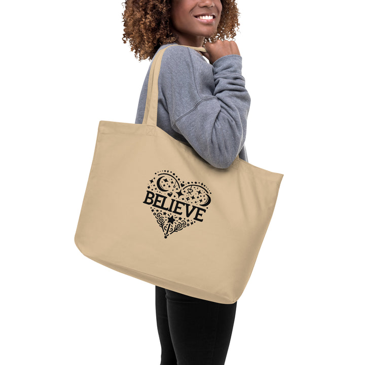 Large Organic Tote Bag - Believe