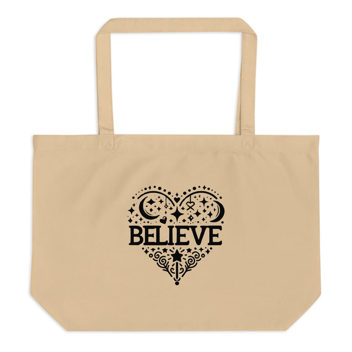 Large Organic Tote Bag - Believe