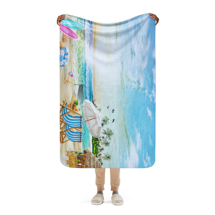 Cozy Sherpa Blanket - Beach Party