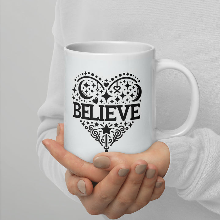 White Glossy Mug - Believe